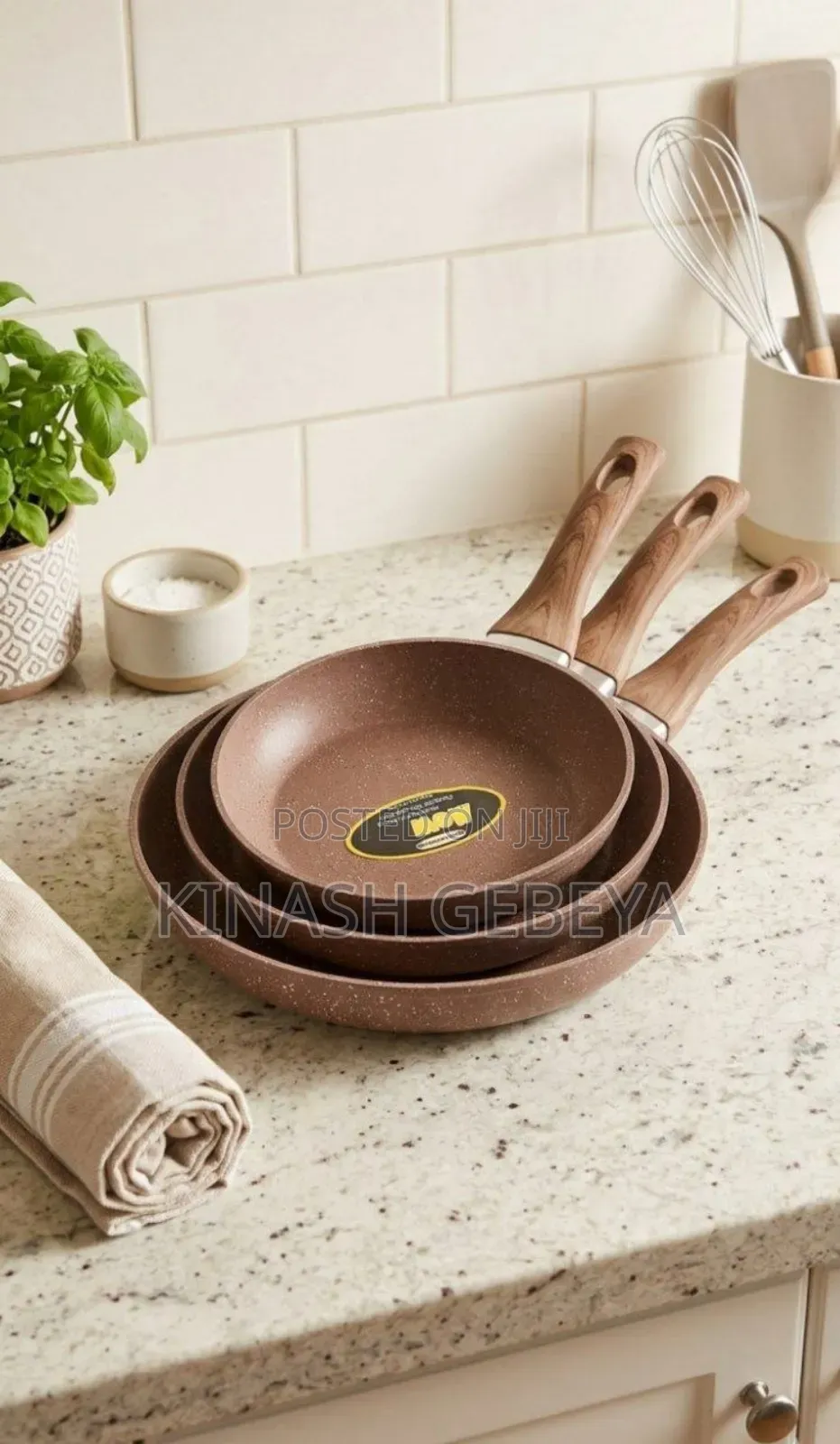 Proffessional Quality 3pcs Ceramic Pan Set