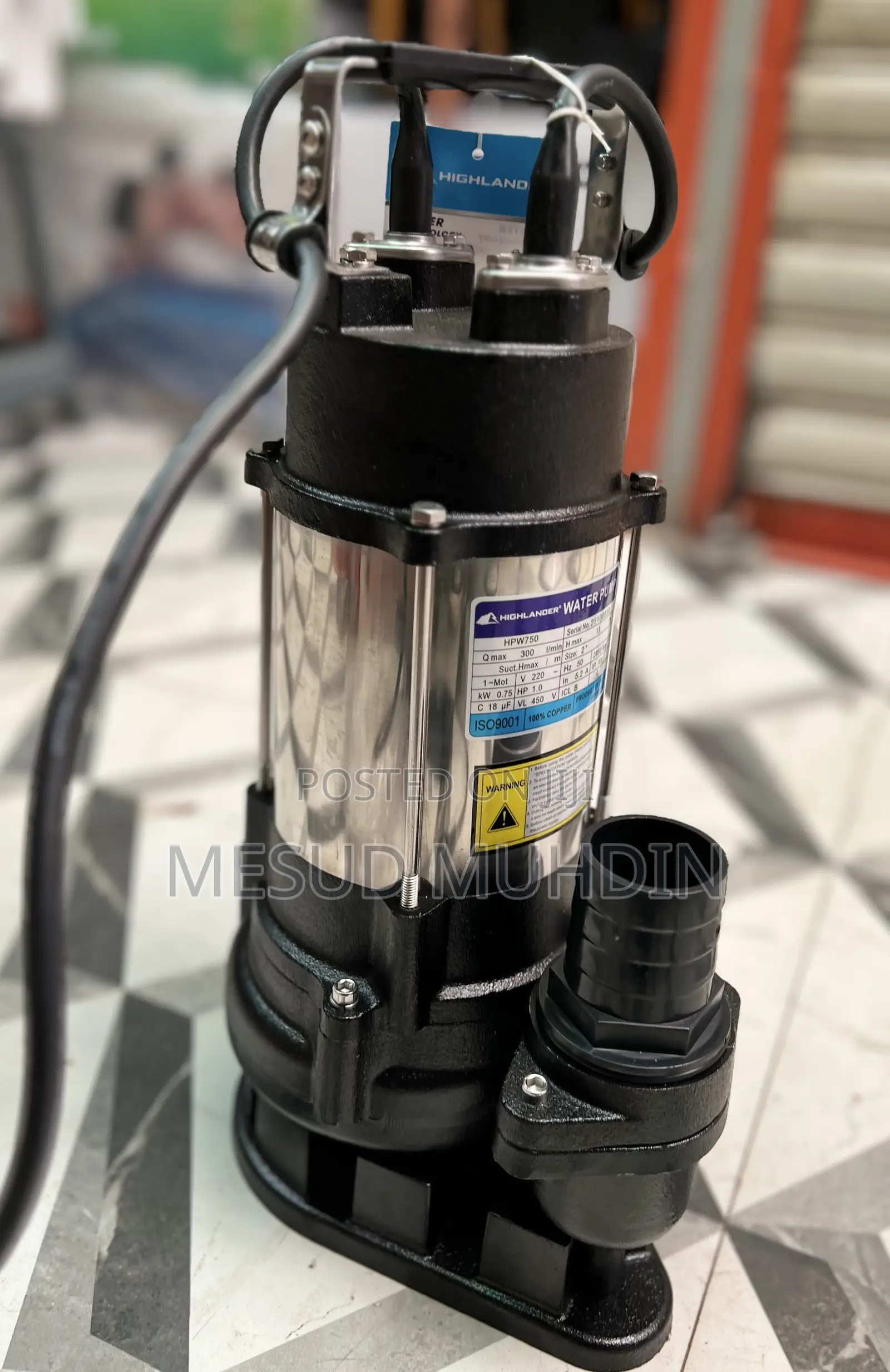 Highlander Water Pump 1h.P