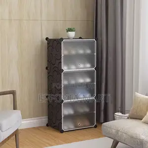 6 Layer Plastic Cube Shoe Rack