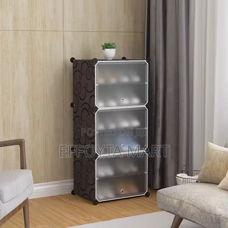 6 Layer Plastic Cube Shoe Rack