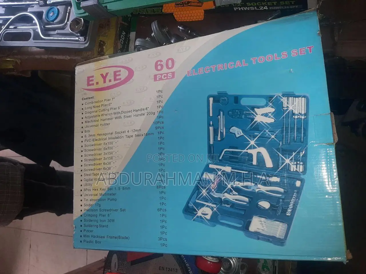 Electrical Tool Set With Soldering Iron - 60 PCS Professional E.Y.E
