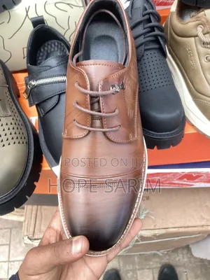 Men's Brown Leather Casual Oxford Shoes