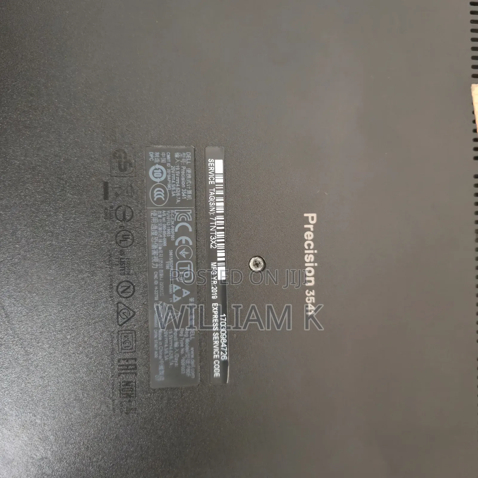 Laptop Dell Precision 3541 16GB Intel Core 7 SSD 512GB