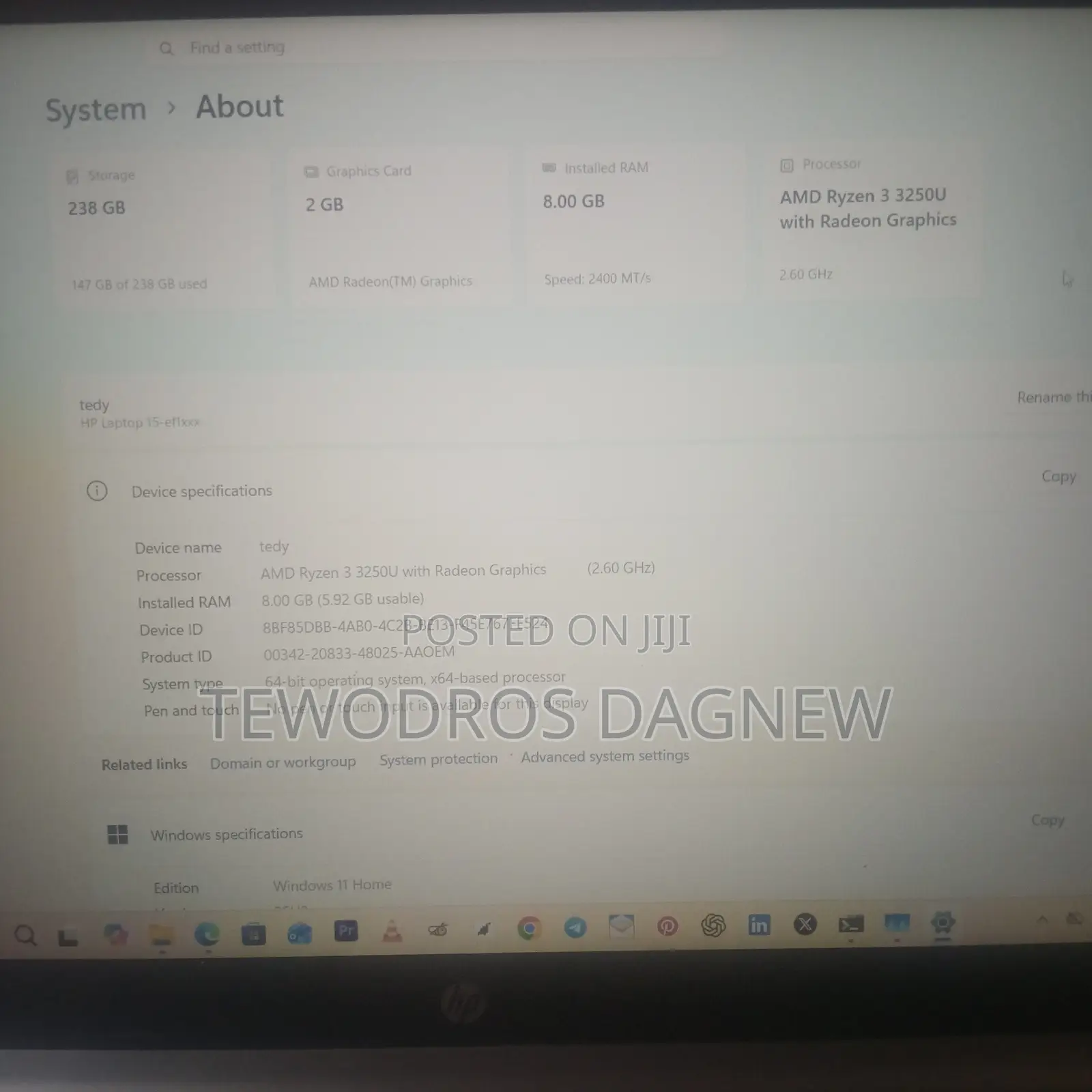 Laptop HP Stream Notebook 8GB AMD Ryzen 3 SSD 256GB