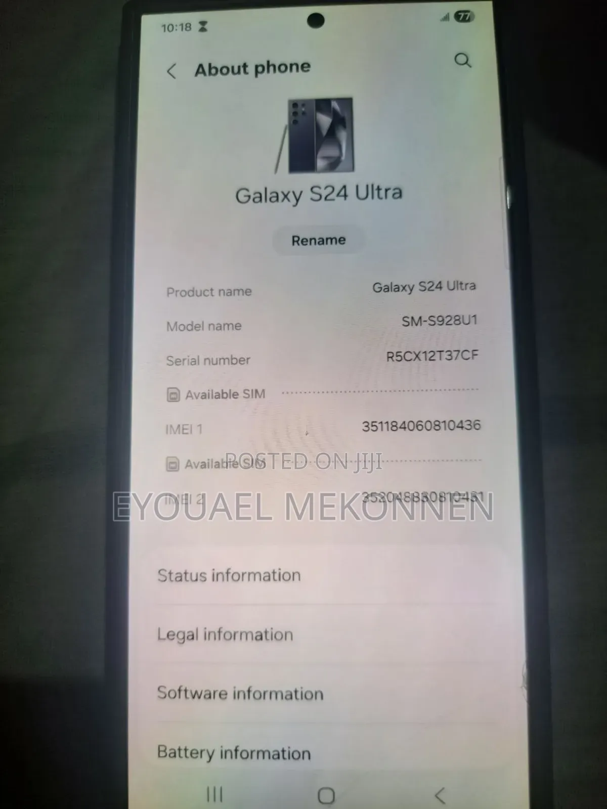 New Samsung Galaxy S24 Ultra 256 GB Black