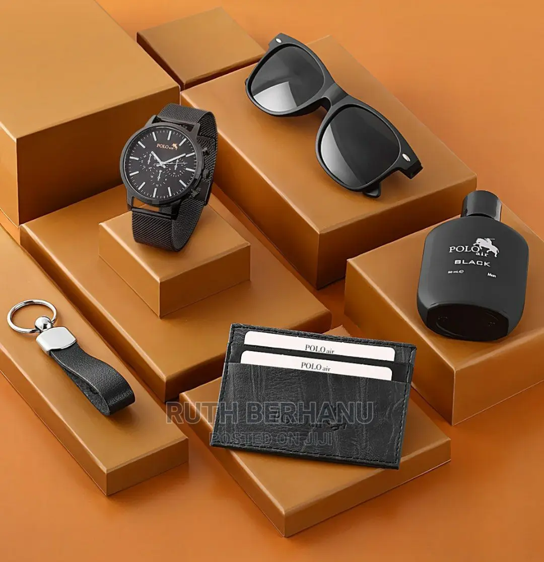 POLO AIR Men's Wristwatch Perfume Glass Card Holder Key