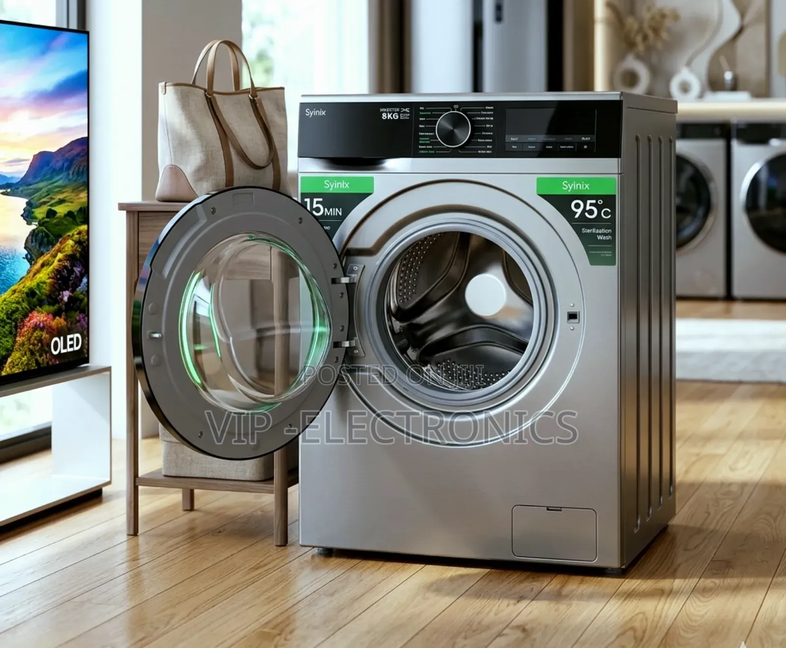 Syinix Automatic Washingg Machine: 8kg Elegance Meets Performance