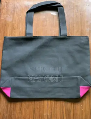 Black Canvas Tote Bag Features Decorative Cat-Shaped Appliques and The