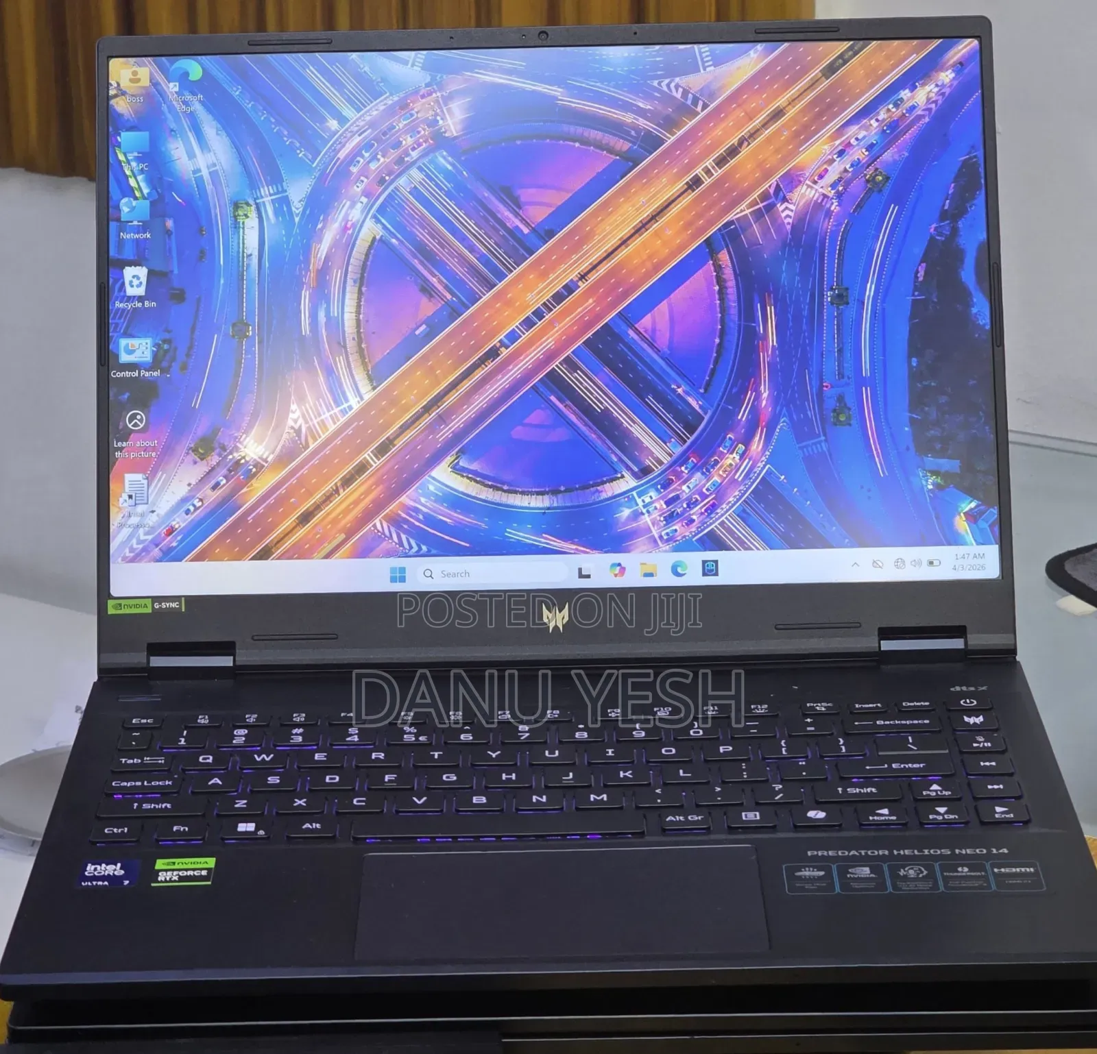 New Laptop Acer Predator Helios Neo 14 16GB Intel Core Ultra 7 SSD 1T