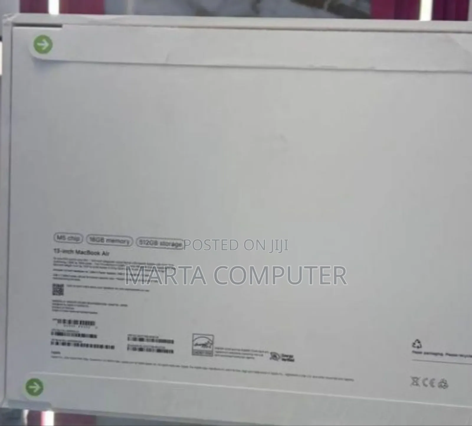 New Laptop Apple MacBook Air 2026 M5 13-inch 16GB Apple M5 SSD 512GB