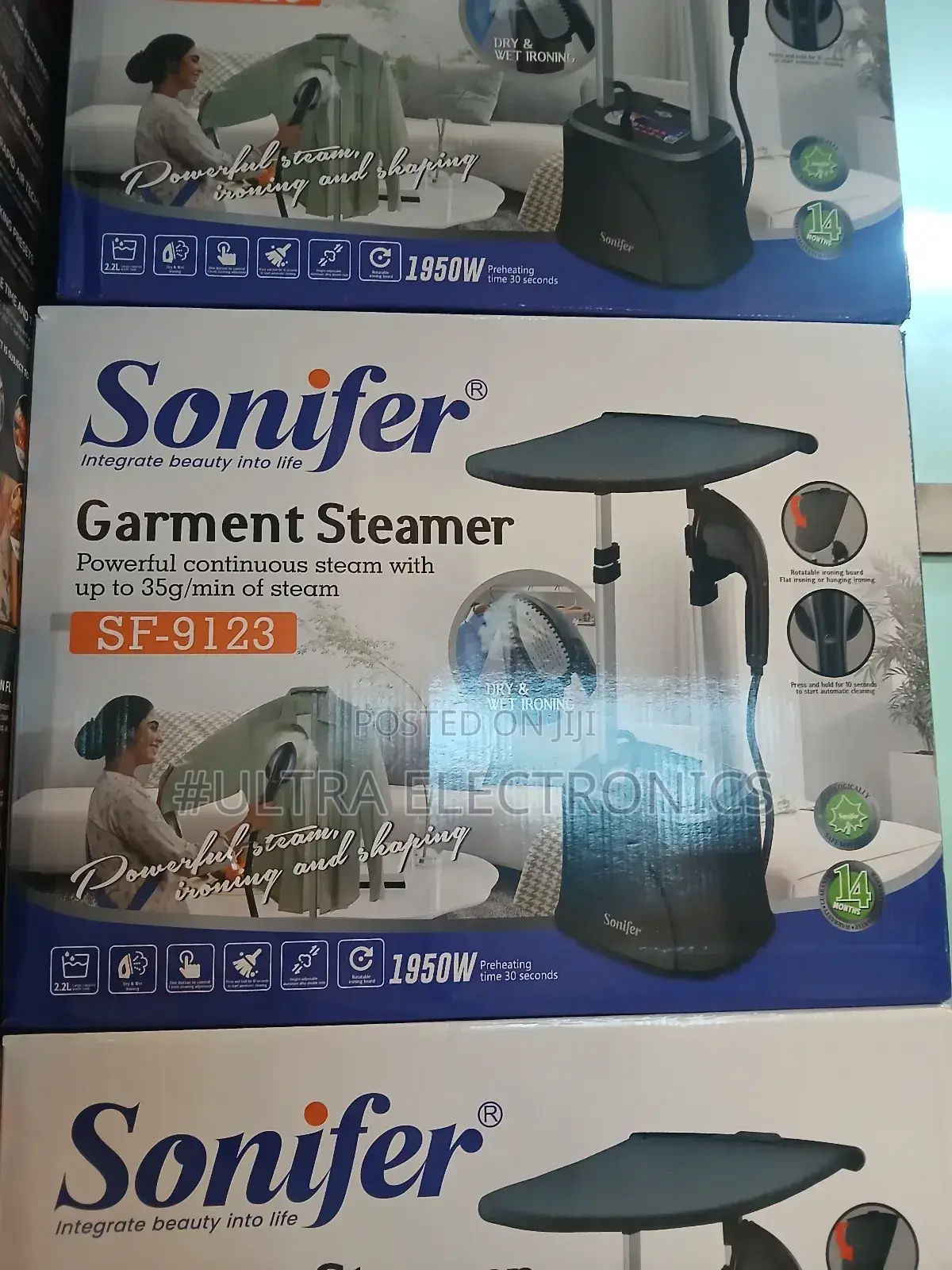 Sonifer Sf-9123 Garment Steamer. Specifications: It Features a 1950w