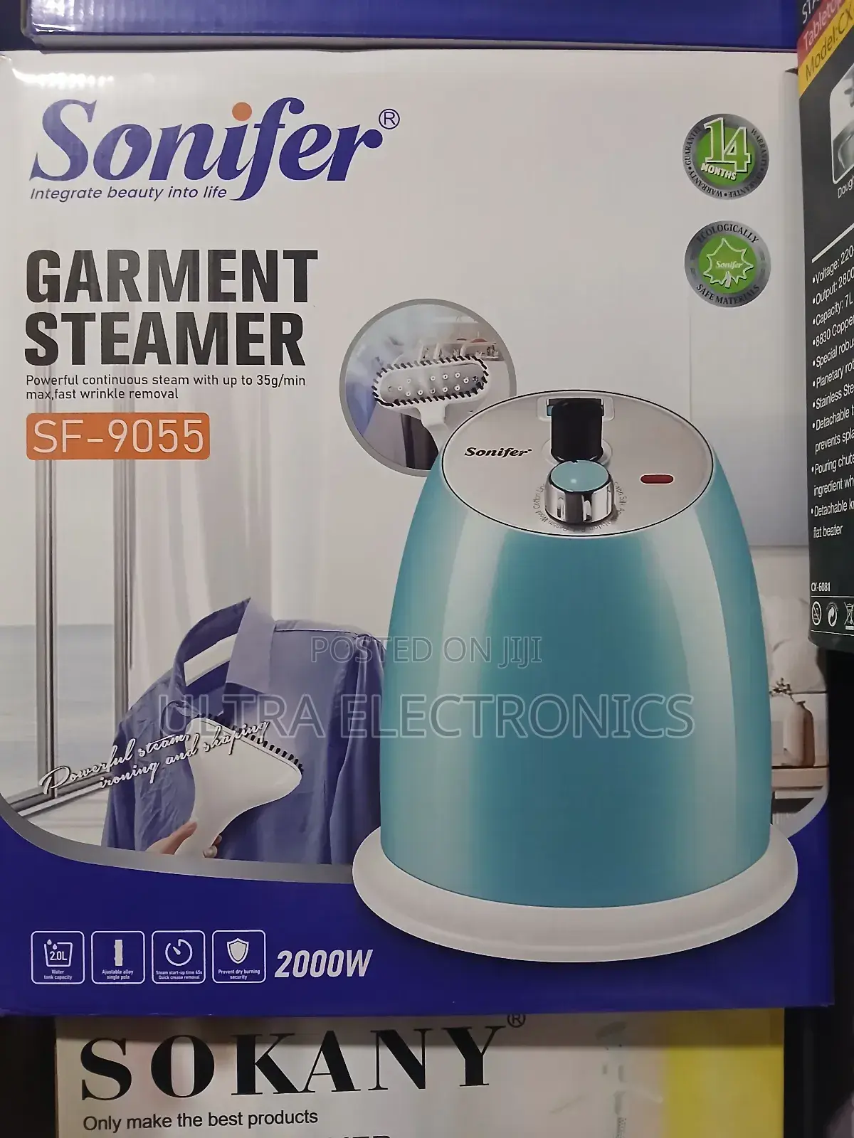 Garment Steamer Sonifer Sf-9055. Power: 2000w for Fast Heating And