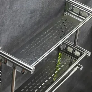 Stainless Steel Wall Mounted Bathroom Rack – Two Tier