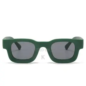 Modern Green Square Frame Sunglasse