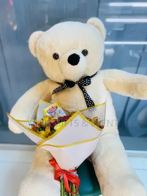 1xl Teddy Bear and Flower Bouquet