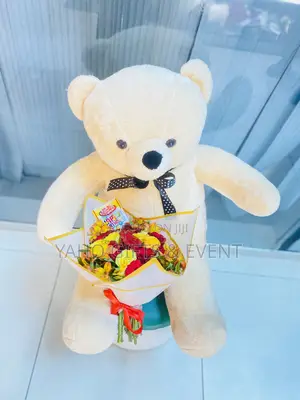 1xl Teddy Bear and Flower Bouquet