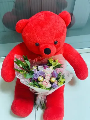 Birthday Toy Flower and Chocolate Gift