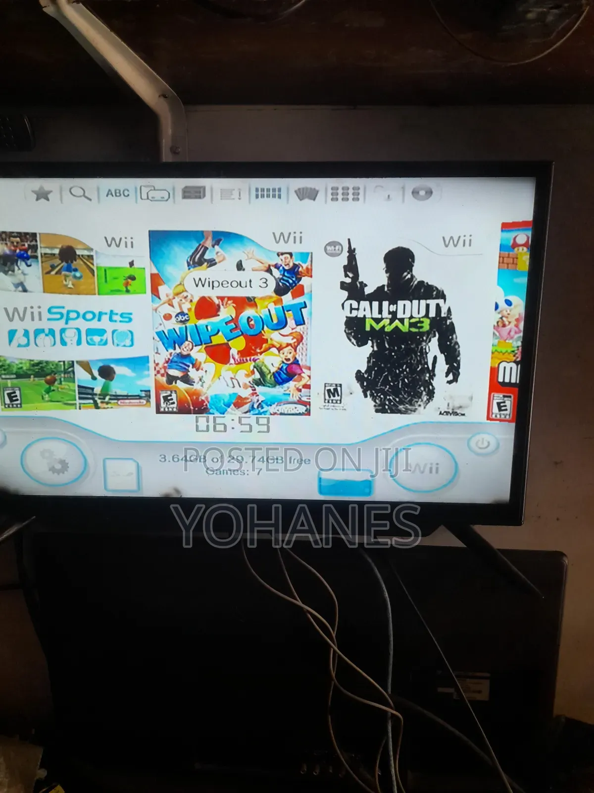 Nintendo Wii Orgininal Jailbreak 7 Games Installed
