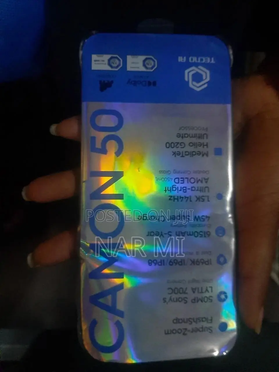 New Tecno Camon 50 256 GB Black