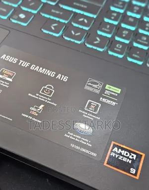 New Laptop Asus TUF Gaming A16 16GB AMD Ryzen 9 SSD 1T
