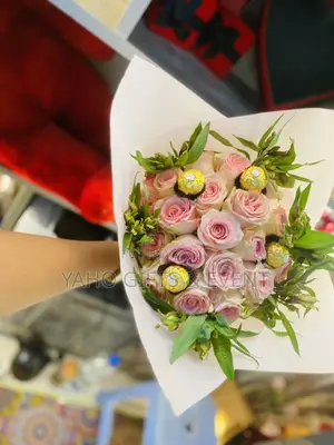 Flower Bouquet and Chocolate