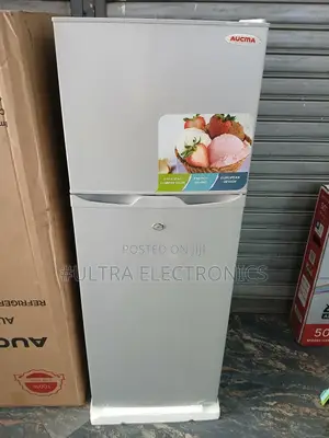 Aucma Brand Refrigerator, Specifically a Double-Door Model