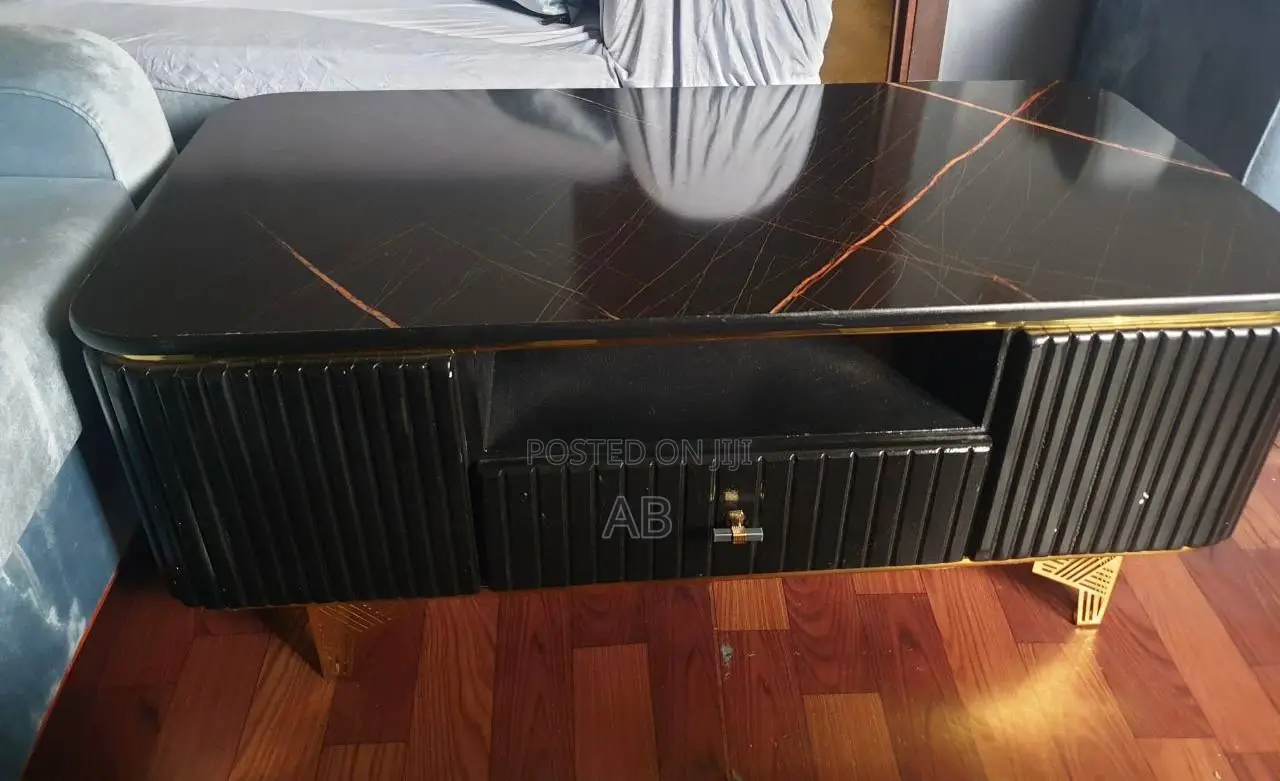 Modern Black Marble Center Table