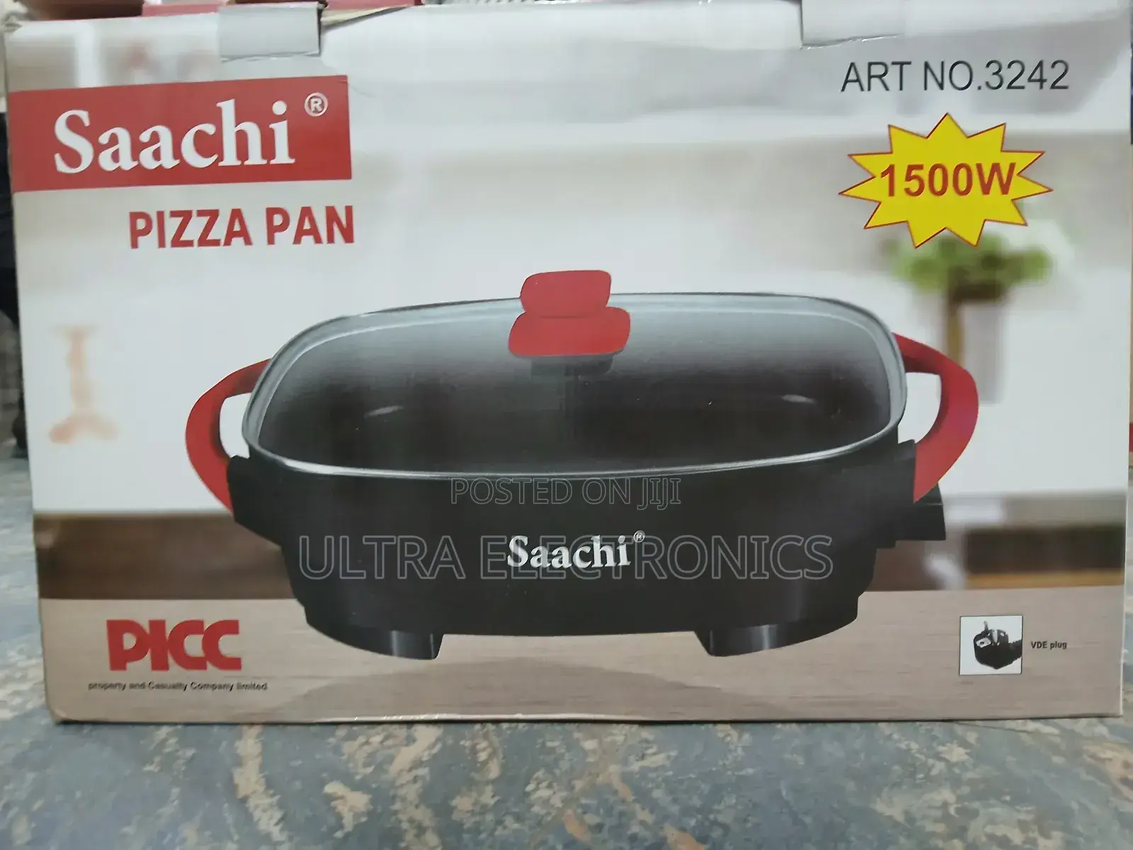 Saachi Pizza Pan (Article No. 3242). Power Rating: 1500w.