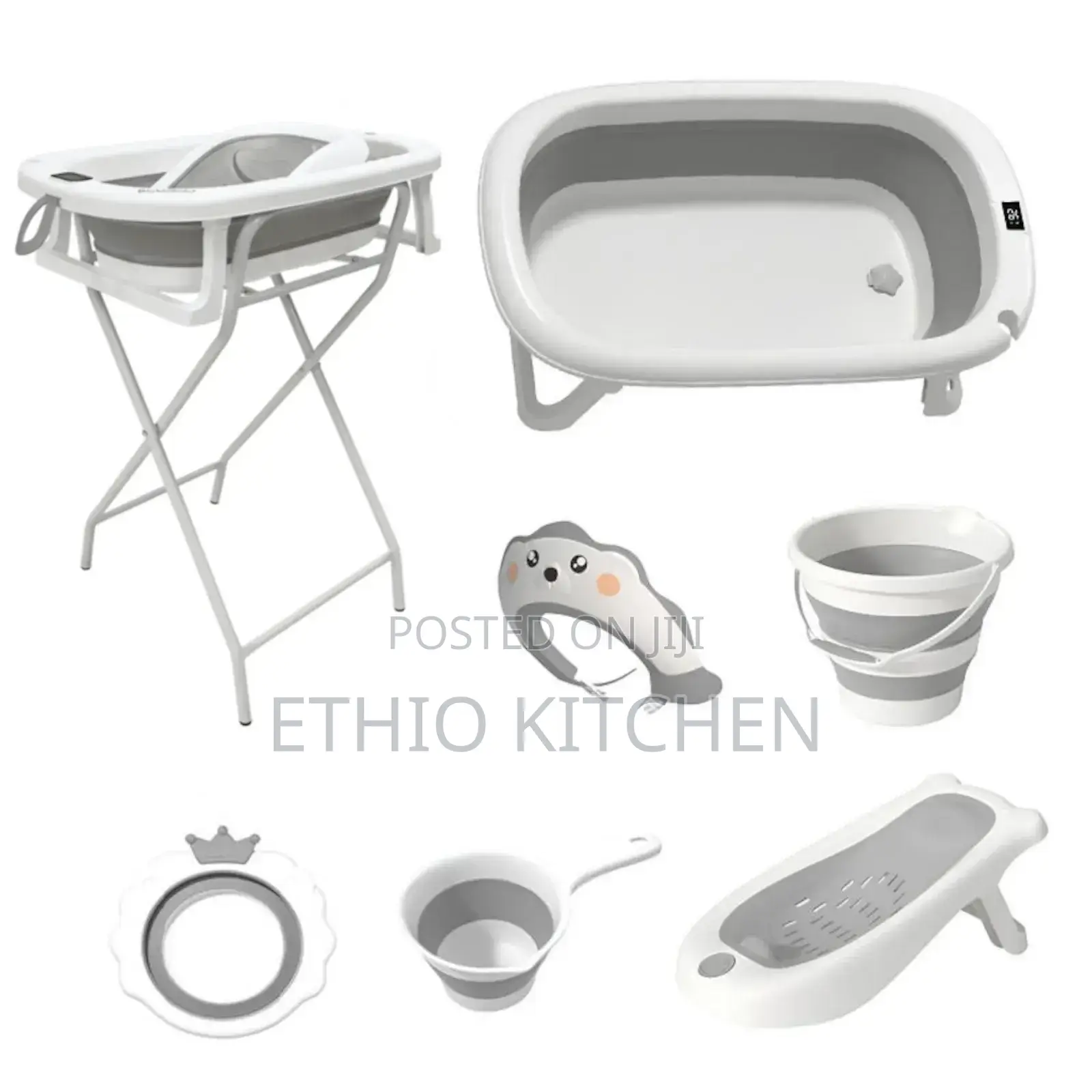 7-in-1 Newborn Baby Bathing Tub Set With Stand