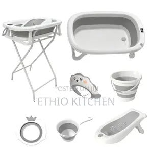 7-in-1 Newborn Baby Bathing Tub Set With Stand