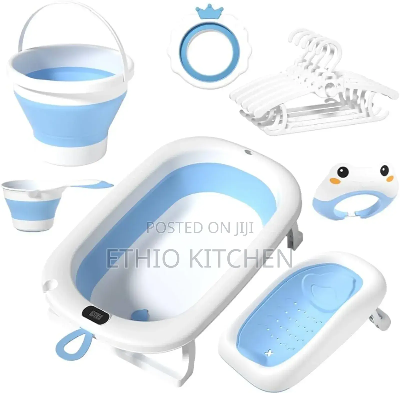 7-in-1 Newborn Baby Bathing Tub Set With Stand