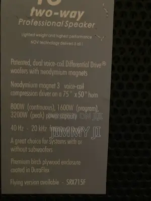JBL Srx715, a Professional-Grade Loudspeaker