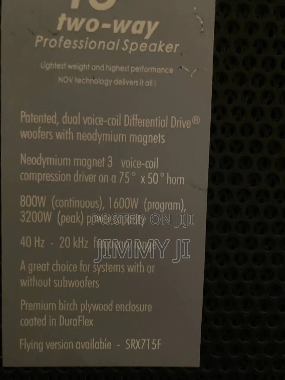 JBL Srx715, a Professional-Grade Loudspeaker