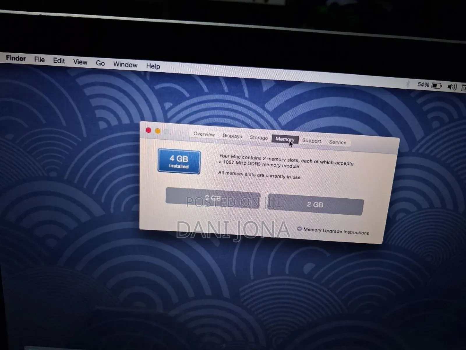 Laptop Apple MacBook Pro 4GB Intel Core 2 Duo HDD 500GB