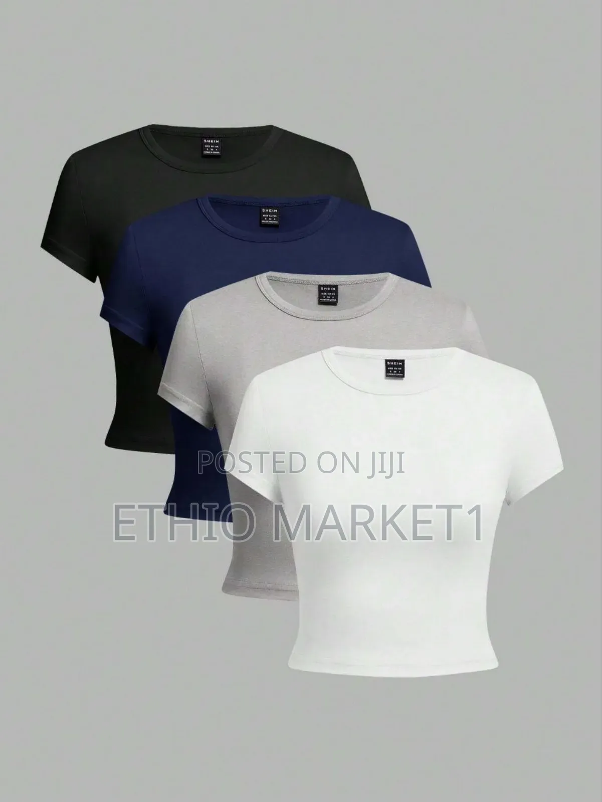 4pcs Casual Round Neck Women's T-Shirts