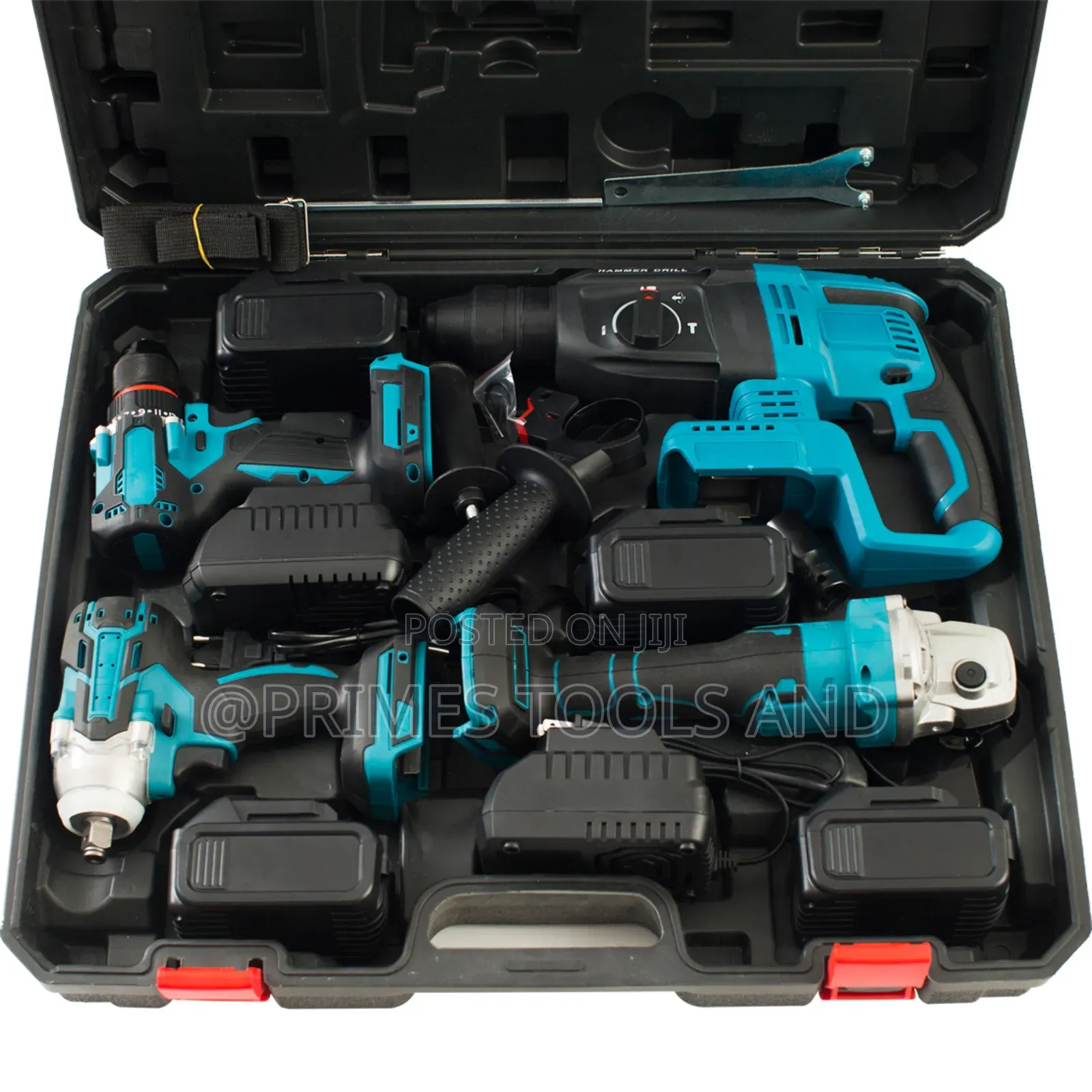 Cordless Power Tool Combo Kit – Drill, Impact Wrench, Angle Grinder