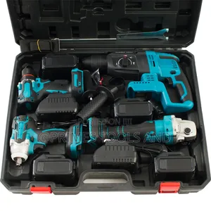 Cordless Power Tool Combo Kit – Drill, Impact Wrench, Angle Grinder