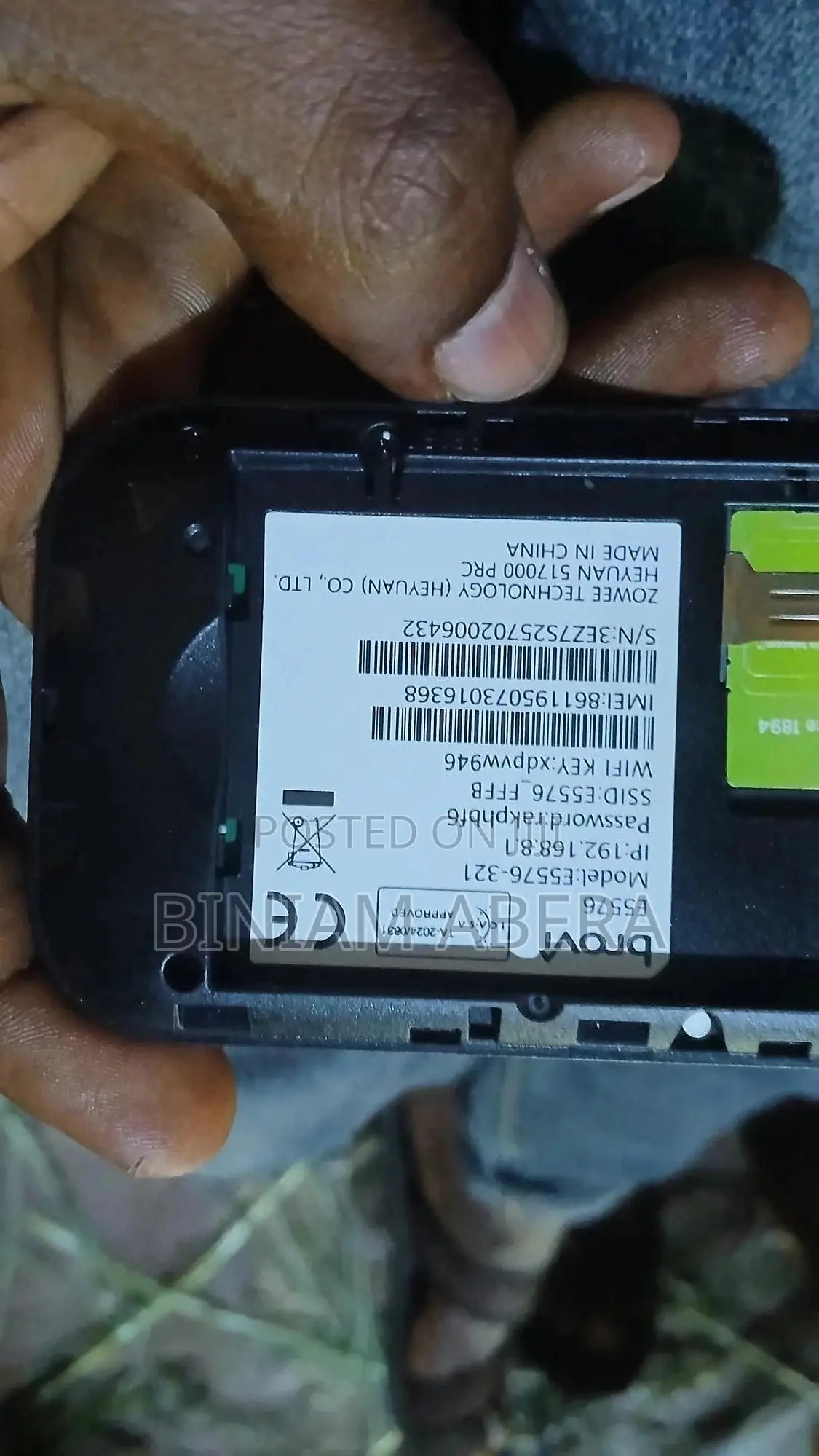 በቻርጅ የሚሰራ የእጅ Wifi በሳፋሪኮም እና በ ኢትዮ ቴሌኮም