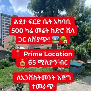አስቸኳይ የሚሸጥ 500 ካሬ ሜትር መሬት ከድሮ ቪላ ጋር – ልደታ,