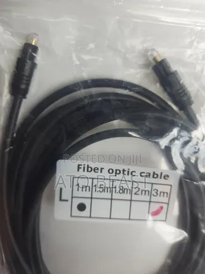 Fiber Optic Cable, Commonly Used for High-Fidelity Audio Transmission.