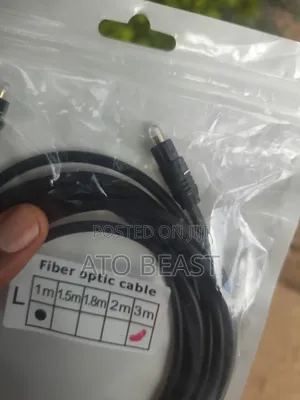 Fiber Optic Cable, Commonly Used for High-Fidelity Audio Transmission.