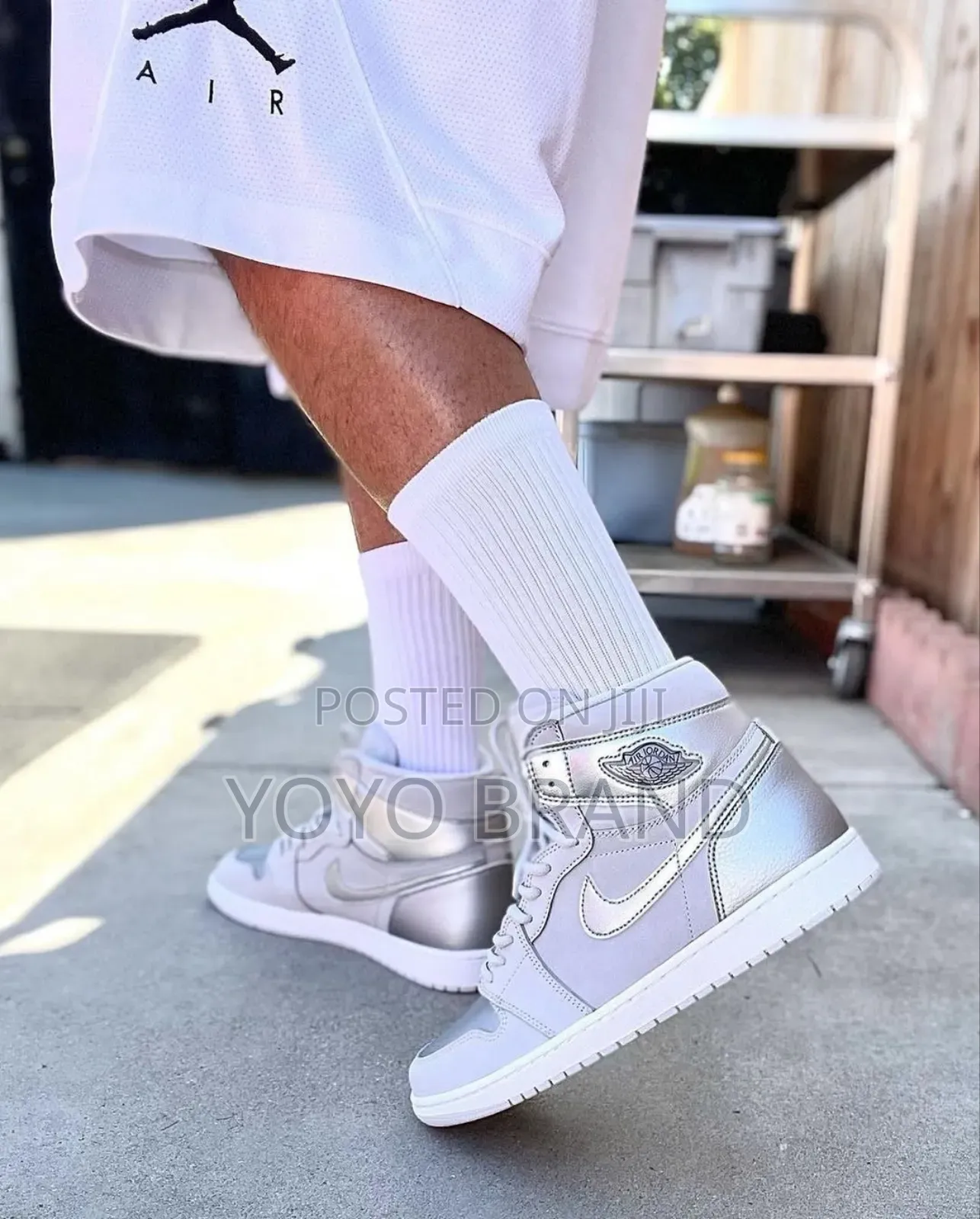 Air Jordan 1 Retro High Og Co.Jp "Tokyo "Metallic Silver"Fashion Boots