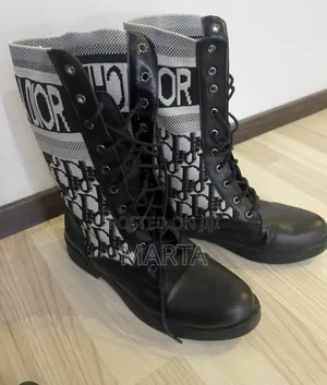 Stylish Dior Design Combat Boots for Women