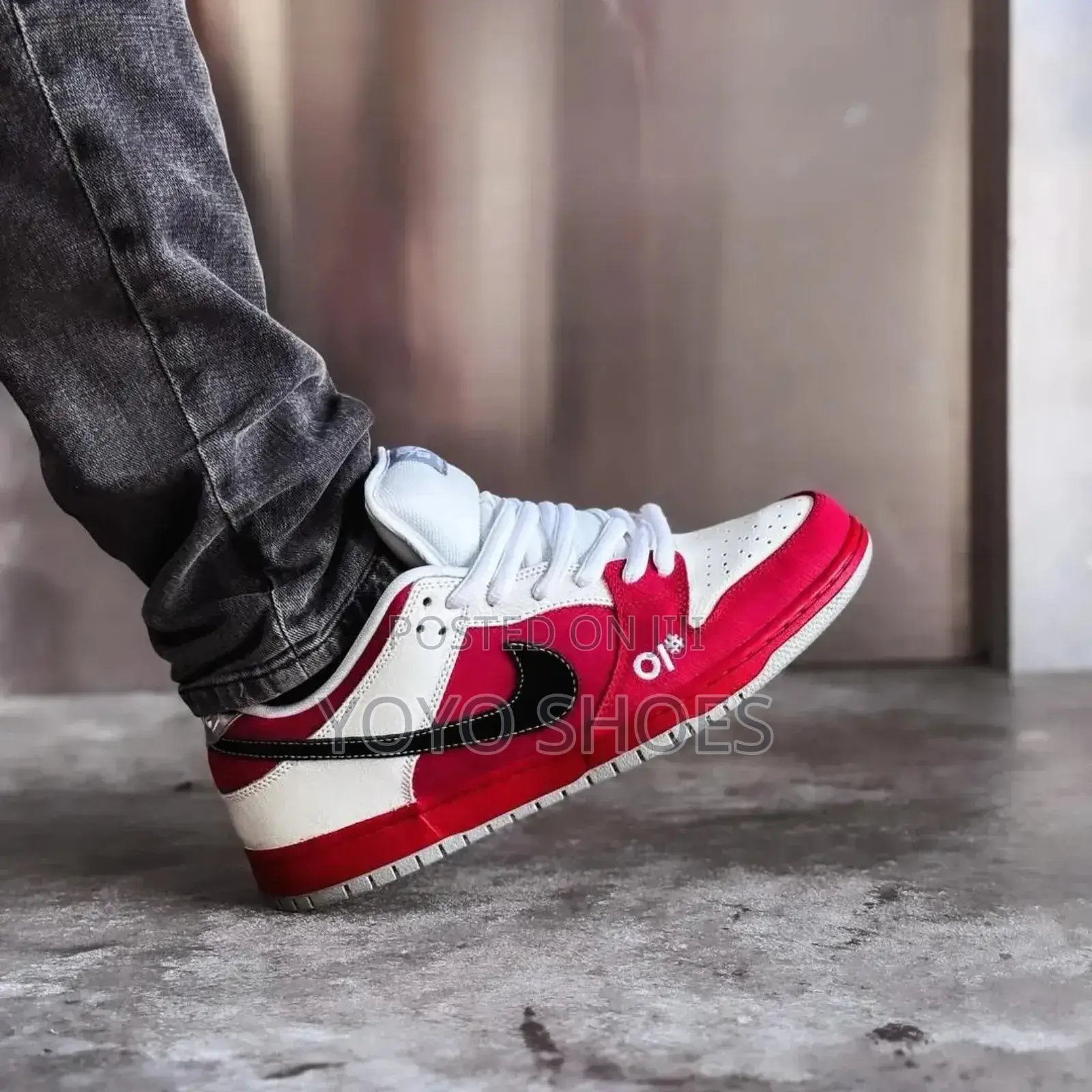 Nike Sb Dunk Low "Roller Derby "White/Red Fashion Shoes