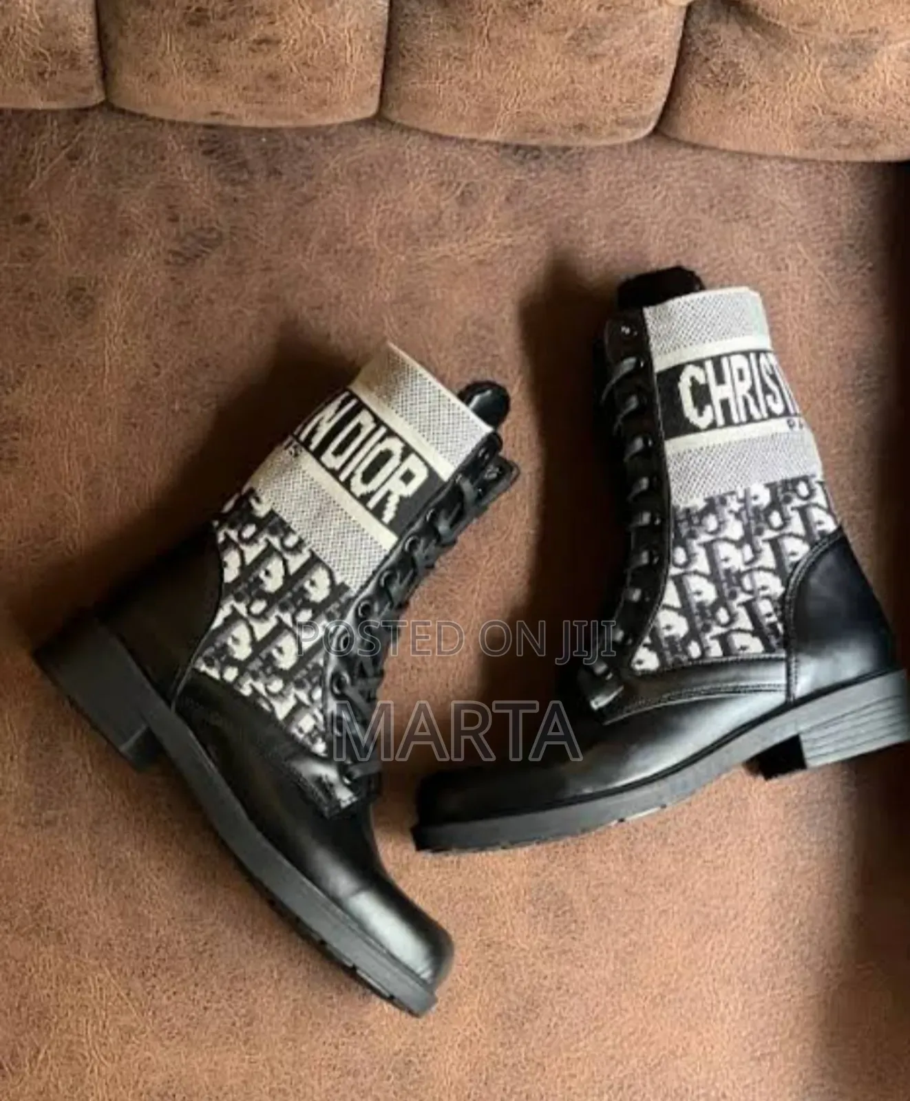 Stylish Dior Design Combat Boots for Women