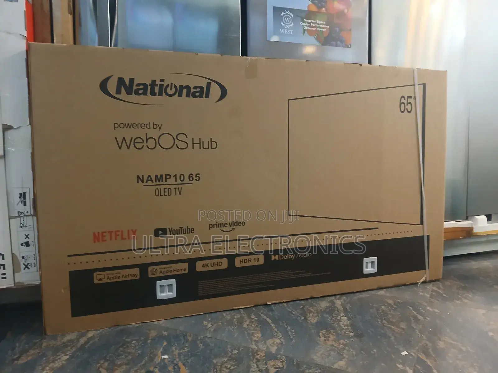 National 65-Inch Qled Tv (Model Namp10 65). It Features a Uhd