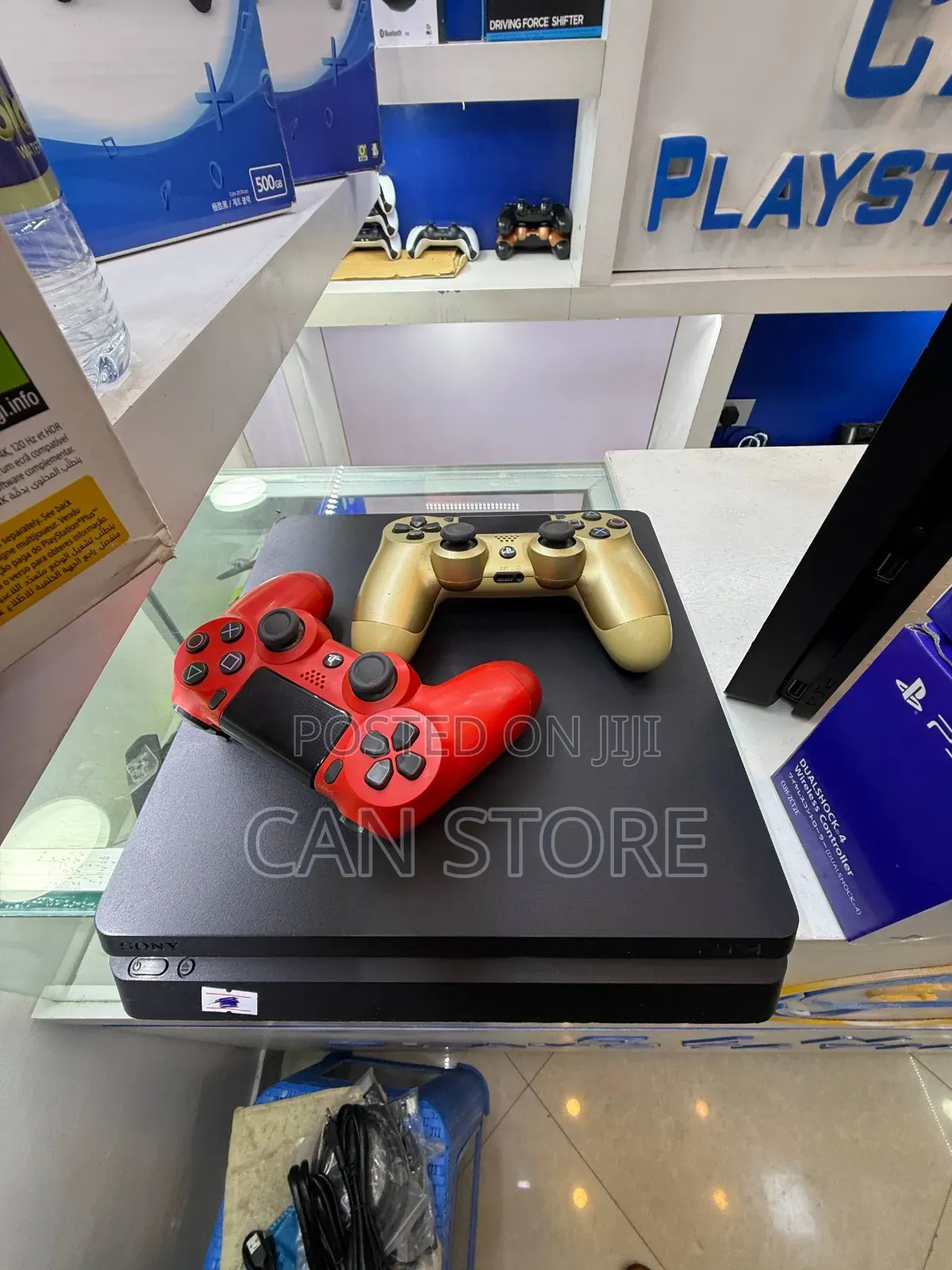 Playstation 4 Slim Model With Red Color Joystick