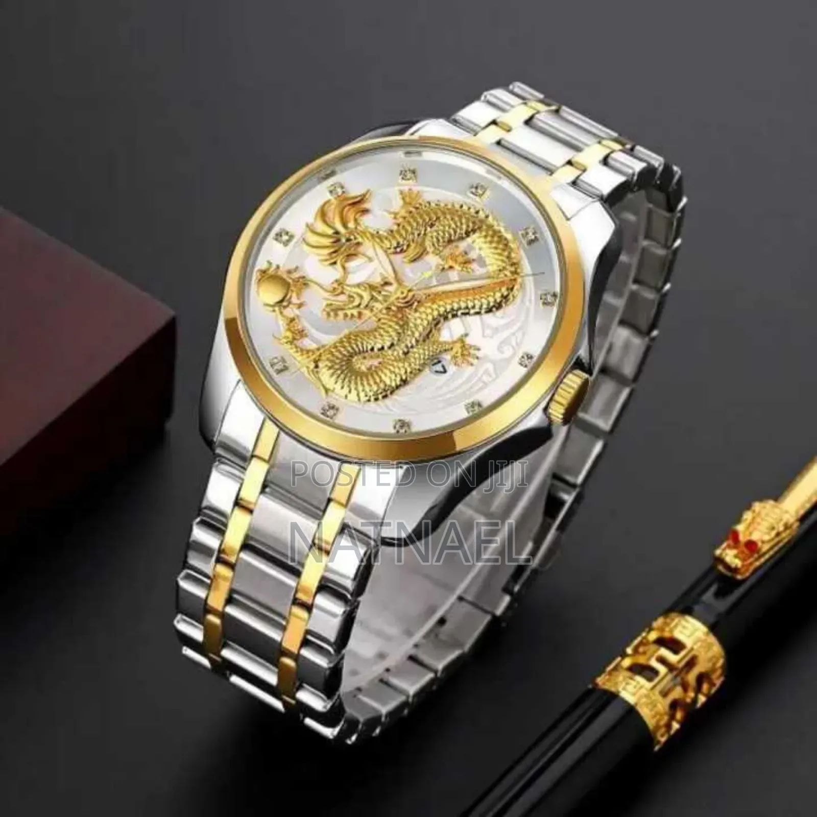 Rolex-Branded Watch With a Prominent Dragon Motif on the Dial