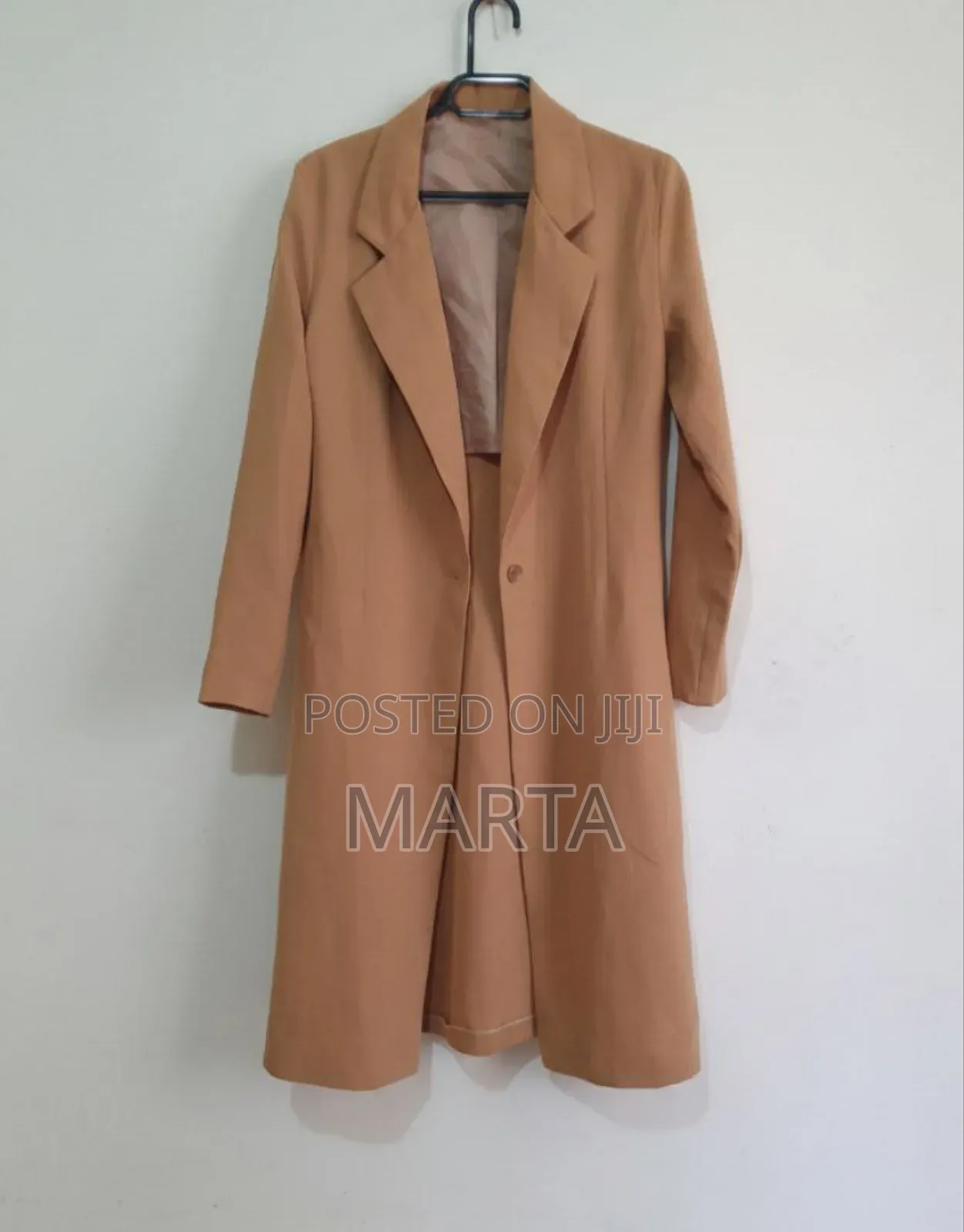 Elegant Camel Long Coat for Women