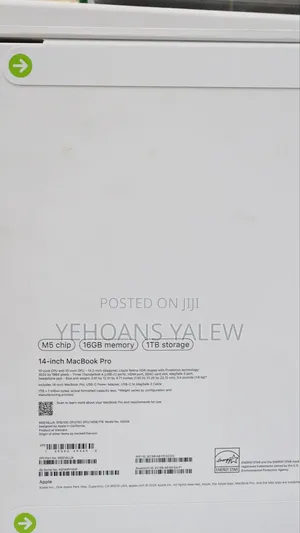 New Laptop Apple MacBook Pro 2025 M5 14-inch 16GB Apple M5 Pro SSD 1T